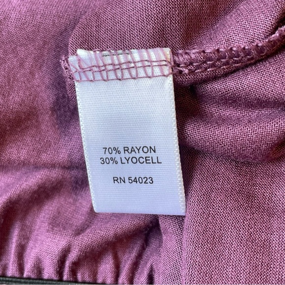 Banana Republic Purple Mauve Ruffle Feminine V Neck Top Corpcore Women’s Size Lg - Picture 9 of 11
